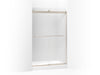 KOHLER K-706014-D3 Levity Sliding shower door, 74" H x 44-5/8 - 47-5/8" W, with 1/4" thick Frosted glass