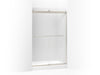 KOHLER K-706014-D3 Levity Sliding shower door, 74" H x 44-5/8 - 47-5/8" W, with 1/4" thick Frosted glass