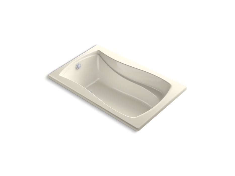 KOHLER K-1239-GHW Mariposa 60" x 36" drop-in Heated BubbleMassage air bath with Bask heated surface