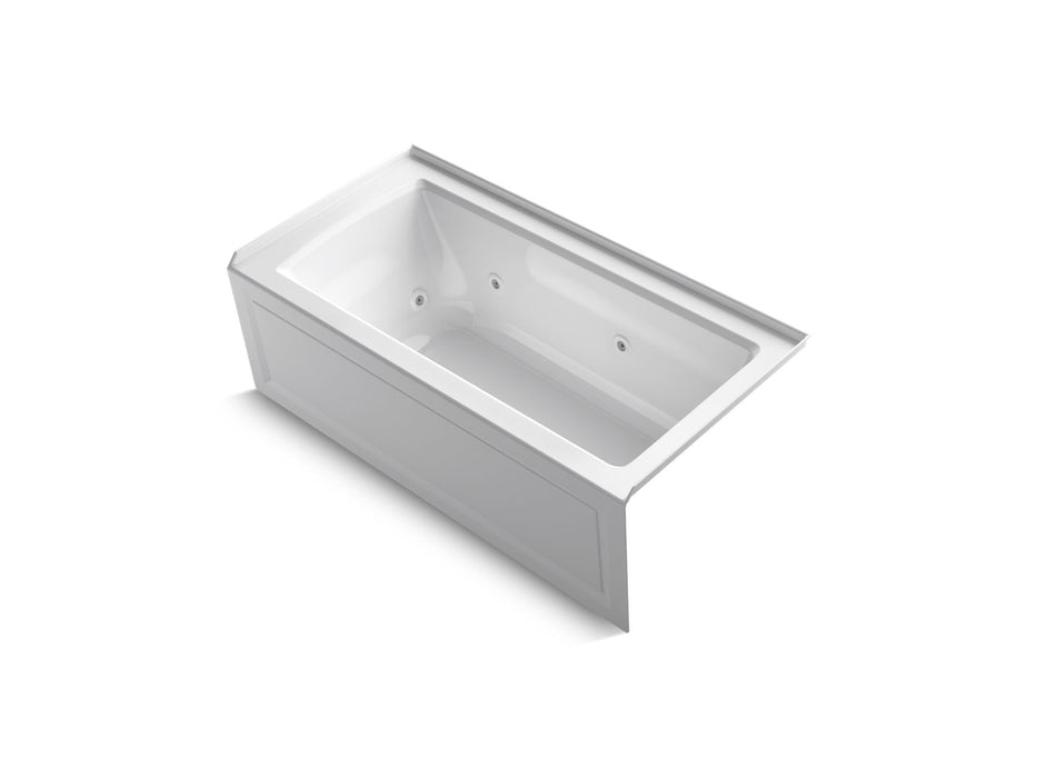 KOHLER Archer 60" x 30" alcove heated whirlpool bath, right drain