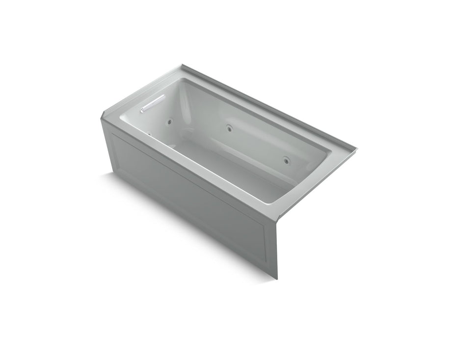 KOHLER K-1947-HLA Archer 60" x 30" alcove heated whirlpool bath, left drain