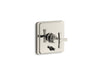 KOHLER K-T98757-3A Pinstripe Rite-Temp valve trim with push-button diverter and cross handle
