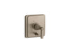 KOHLER K-T98757-4A Pinstripe Rite-Temp valve trim with push-button diverter and lever handle