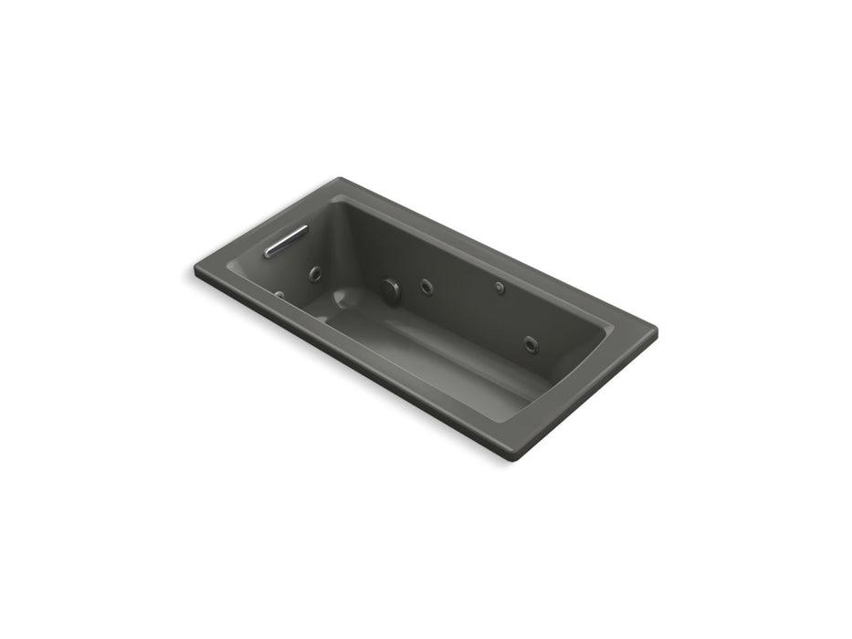 KOHLER K-1947-H Archer 60" x 30" drop-in whirlpool bath with heat and ComForte Depth design