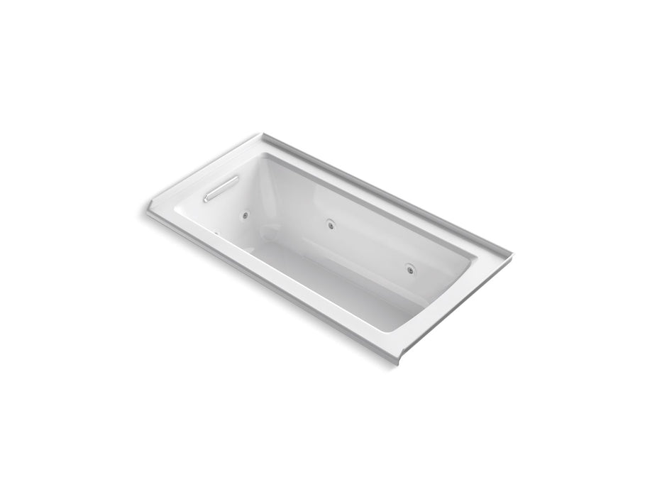 KOHLER K-1947-L Archer 60" x 30" alcove whirlpool bath, left drain