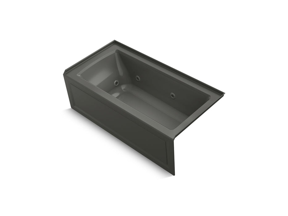 KOHLER Archer 60" x 30" alcove heated whirlpool bath, right drain