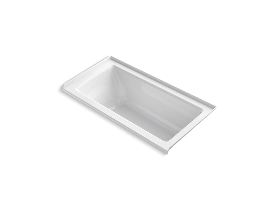 KOHLER K-1946-RW Archer 60" x 30" alcove bath with Bask heated surface, right drain