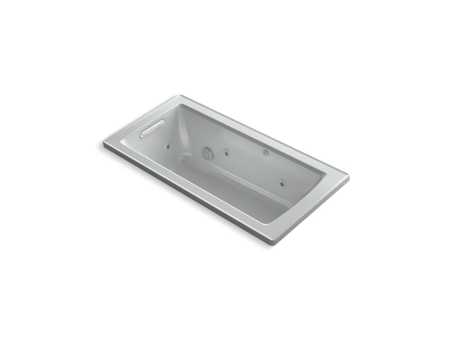 KOHLER K-1947-W1 Archer 60" x 30" drop-in whirlpool bath with Bask heated surface