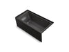 KOHLER Archer 60" x 30" alcove heated whirlpool bath, right drain