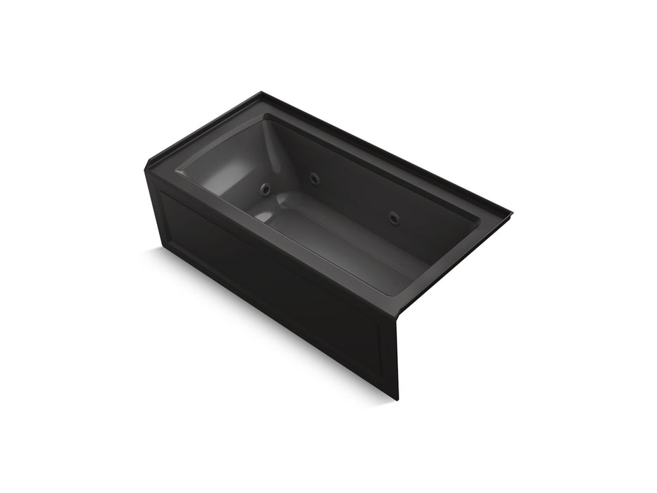 KOHLER Archer 60" x 30" alcove heated whirlpool bath, right drain