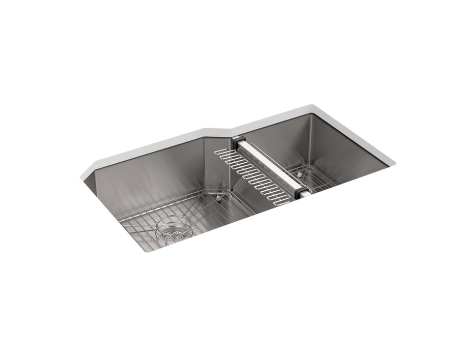 KOHLER K-5282 Strive 35-1/2" undermount double-bowl kitchen sink
