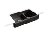 KOHLER K-6426 Whitehaven Smart Divide 35-1/2" undermount double-bowl farmhouse kitchen sink with short apron