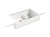 KOHLER K-6426 Whitehaven Smart Divide 35-1/2" undermount double-bowl farmhouse kitchen sink with short apron