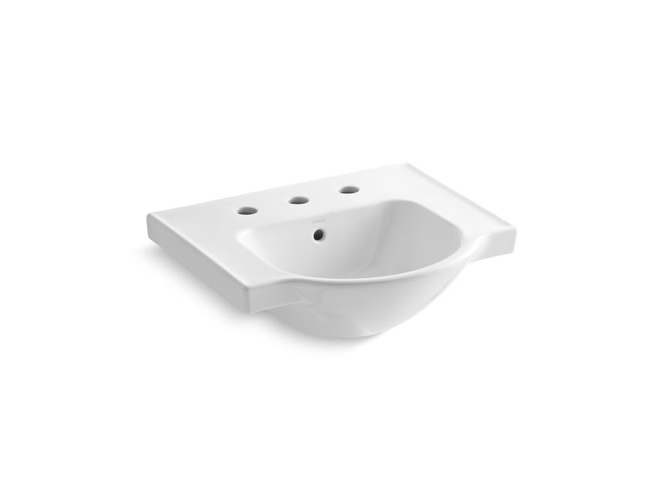 KOHLER Veer 21" square pedestal bathroom sink