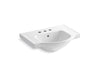 KOHLER Veer 24" square pedestal bathroom sink