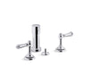 KOHLER K-72765-4 Artifacts Widespread bidet faucet with lever handles