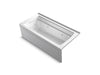 KOHLER Archer 66" x 32" integral apron whirlpool with integral flange and left-hand drain