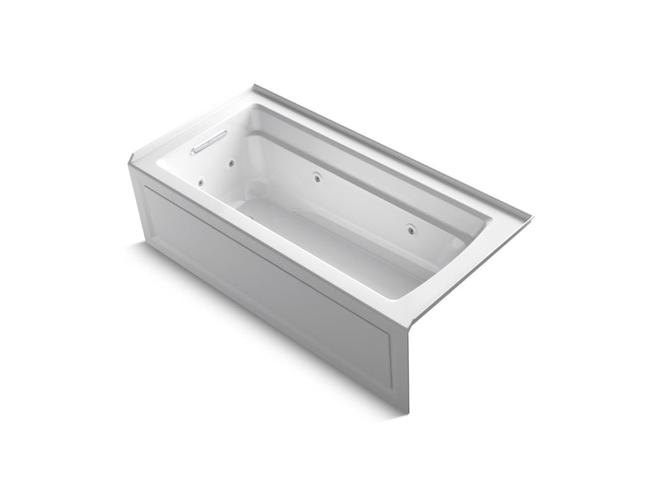 KOHLER Archer 66" x 32" integral apron whirlpool with integral flange and left-hand drain