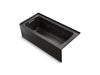 KOHLER Archer 66" x 32" integral apron whirlpool with integral flange and left-hand drain