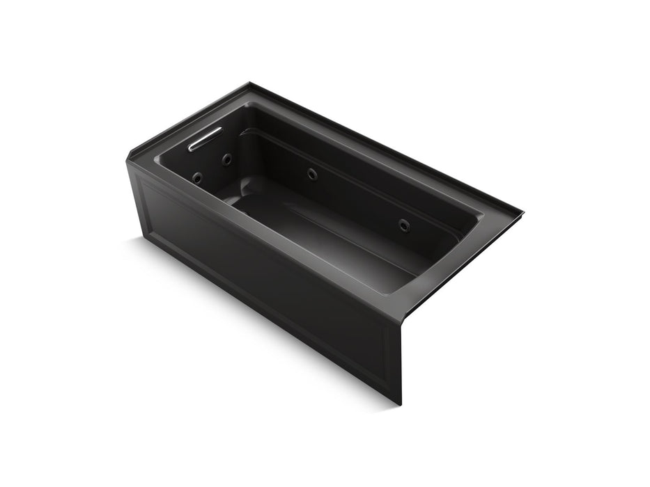 KOHLER Archer 66" x 32" integral apron whirlpool with integral flange and left-hand drain
