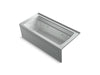 KOHLER Archer 66" x 32" integral apron whirlpool with integral flange and left-hand drain