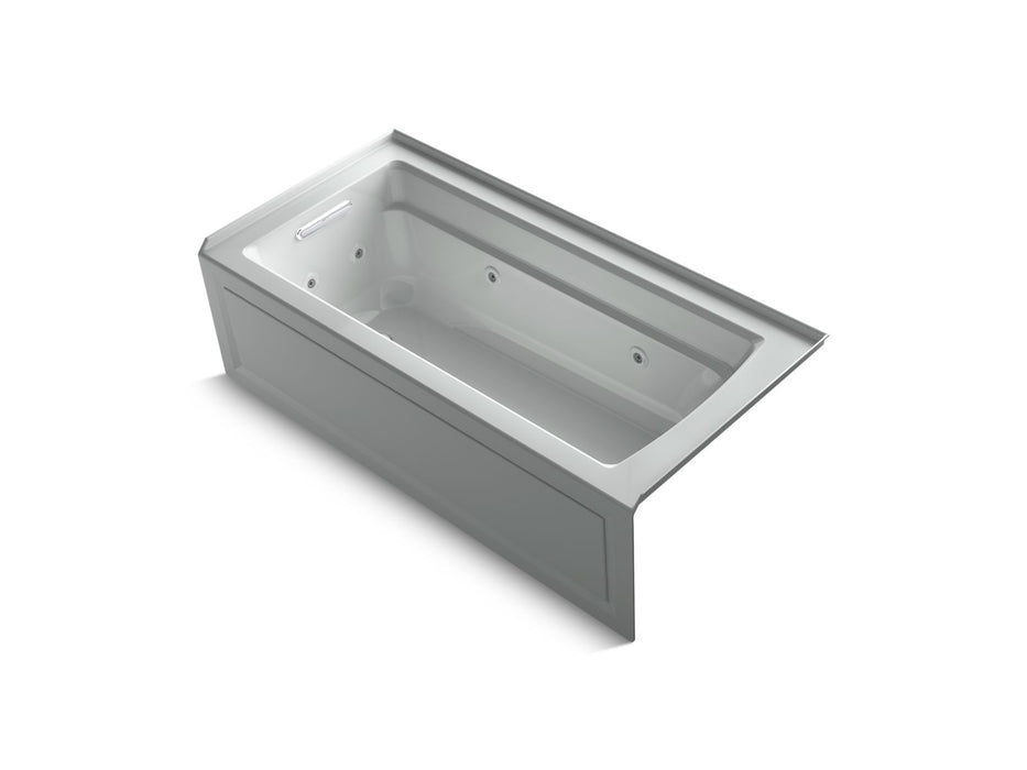 KOHLER Archer 66" x 32" integral apron whirlpool with integral flange and left-hand drain