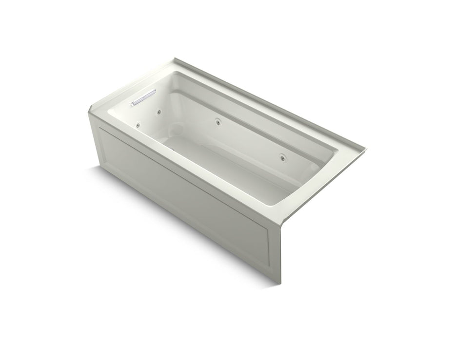 KOHLER Archer 66" x 32" integral apron whirlpool with integral flange and left-hand drain