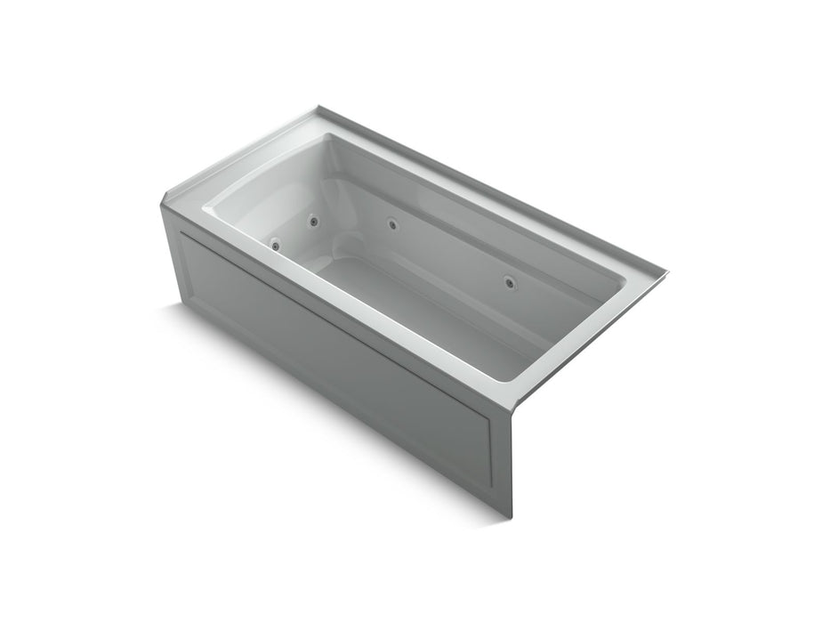 KOHLER K-1949-RAW Archer 66" x 32" alcove whirlpool bath with Bask heated surface, right drain