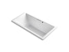 KOHLER Underscore 72" x 36" drop-in Heated BubbleMassage air bath with Bask heated surface