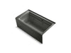 KOHLER Archer 60" x 32" alcove whirlpool bath with Bask heated surface, right drain