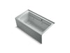 KOHLER Archer 60" x 32" alcove whirlpool bath with Bask heated surface, right drain