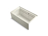 KOHLER Archer 60" x 32" alcove whirlpool bath with Bask heated surface, right drain