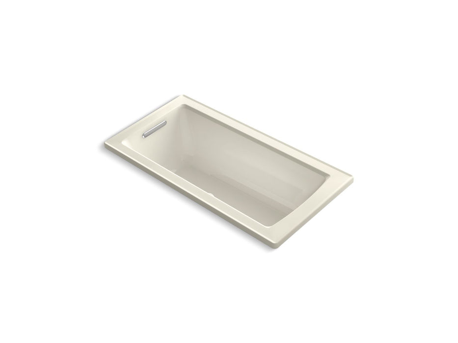 KOHLER K-1947-GHW Archer 60" x 30" drop-in Heated BubbleMassage air bath with Bask heated surface