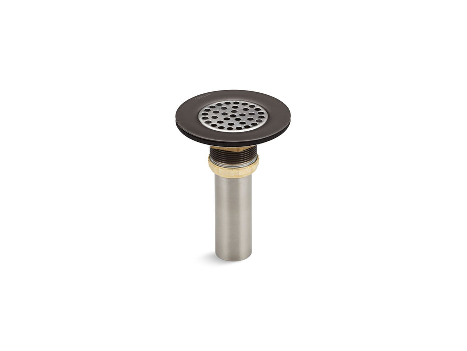 KOHLER Brass sink drain and strainer with tailpiece for 3-1/2" to 4" outlet
