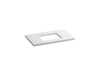 KOHLER Solid/Expressions 37" vanity top with single Verticyl rectangular cutout