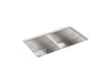 KOHLER Vault 33" top-/undermount double-bowl kitchen sink