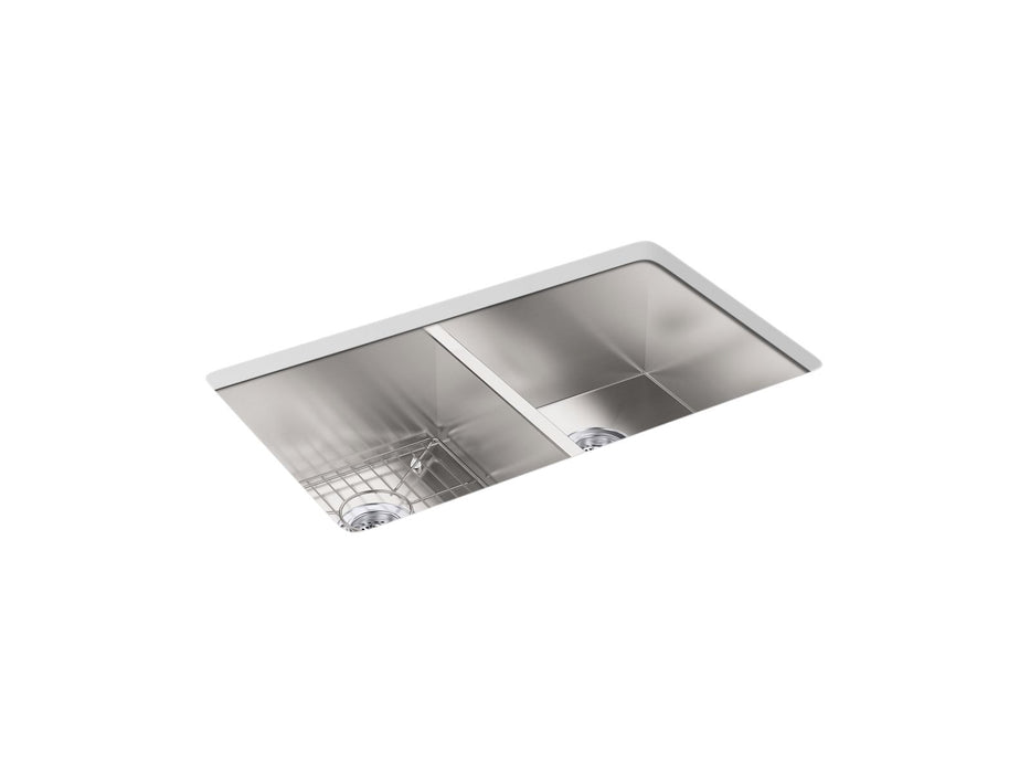 KOHLER K-3820-3 Vault 33" top-/undermount double-bowl kitchen sink