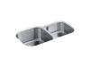 KOHLER K-3356-HCF Undertone Preserve 35-1/4 undermount double-bowl kitchen sink