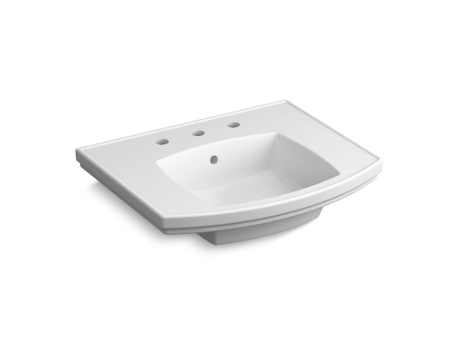 KOHLER K-24051-8 Kelston 23-3/4" rectangular pedestal bathroom sink