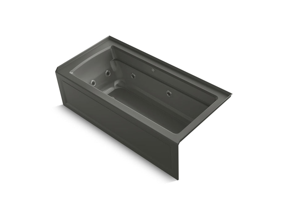 KOHLER Archer 66" x 32" alcove Heated BubbleMassage air bath and whirlpool, right drain