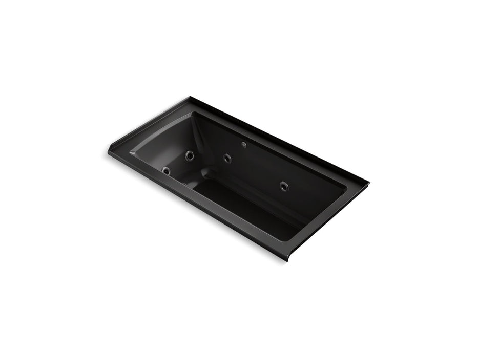 KOHLER K-1947-XHGHR Archer 60" x 30" alcove Heated BubbleMassage air bath and whirlpool, right drain