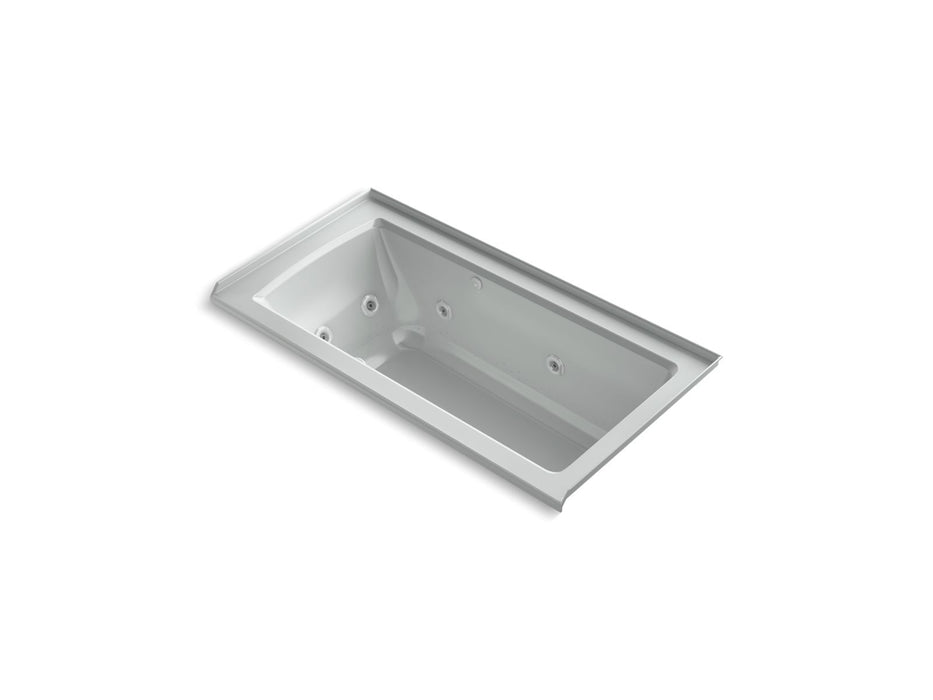 KOHLER K-1947-XHGHR Archer 60" x 30" alcove Heated BubbleMassage air bath and whirlpool, right drain