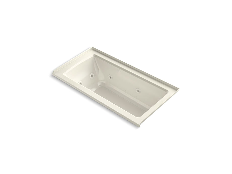KOHLER K-1947-XHGHR Archer 60" x 30" alcove Heated BubbleMassage air bath and whirlpool, right drain