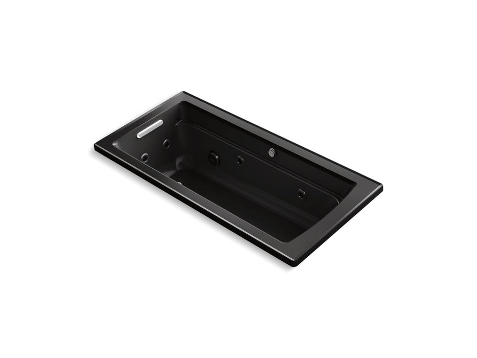 KOHLER Archer 66" x 32" drop-in Heated BubbleMassage air bath with whirlpool