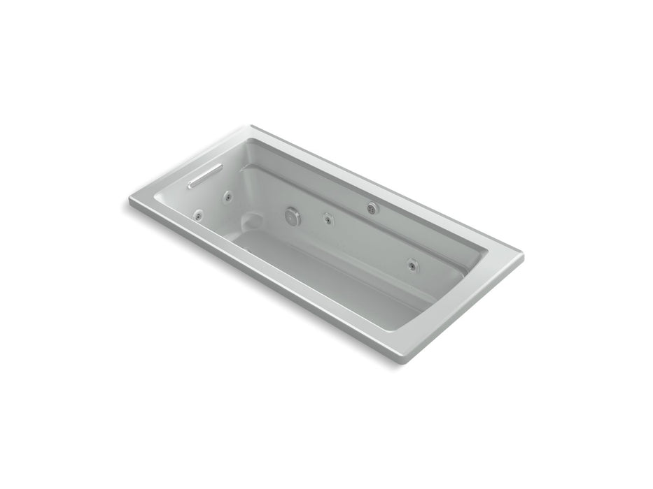 KOHLER Archer 66" x 32" drop-in Heated BubbleMassage air bath with whirlpool