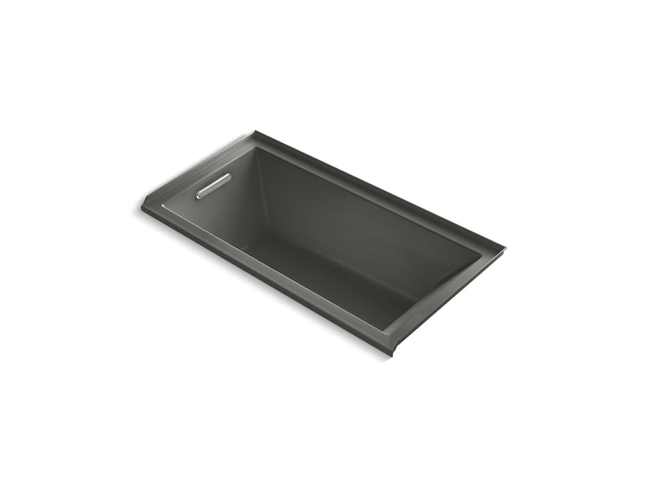 KOHLER K-1167-JLH Underscore 60" x 30" drop-in/alcove heated whirlpool bath, left drain