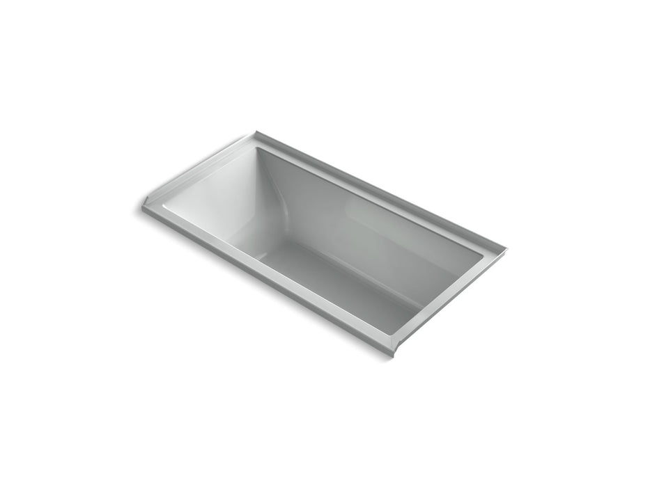 KOHLER K-1167-JRH Underscore 60" x 30" drop-in/alcove heated whirlpool bath, right drain