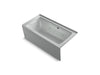 KOHLER Archer 60" x 30" alcove whirlpool bath with Bask heated surface, left drain