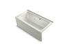 KOHLER Archer 60" x 30" alcove whirlpool bath with Bask heated surface, left drain