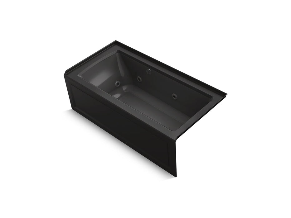 KOHLER K-1947-RAW Archer 60" x 30" alcove whirlpool bath with Bask heated surface, right drain